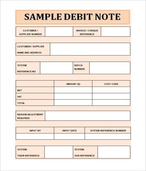 debit note and invoice
