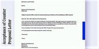 Acceptance of Counter Proposal Letter Format