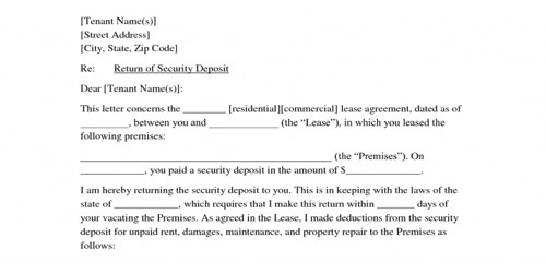 Security Deposit Letter Sample from www.qsstudy.com