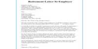 Retirement Letter to the Employer