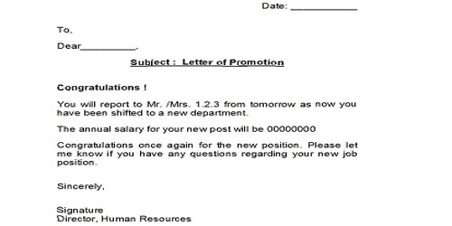 Congratulation Letter On Promotion from www.qsstudy.com