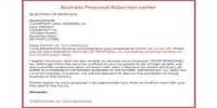 Proposal Rejection Letter